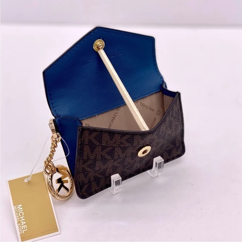 Michael Kors Blue and Gray Card Holder
